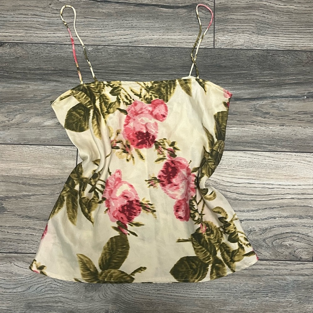 Silk floral top